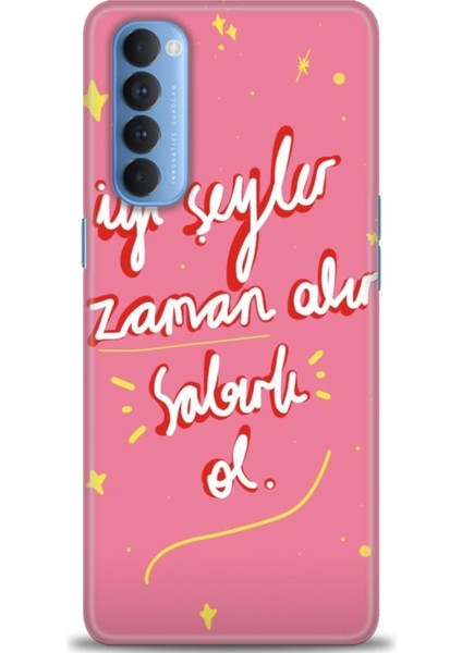 Oppo Reno 4 Pro Ile Uyumlu Hd Baskılı Silikon (Ortasertlikte) Kılıf - 202