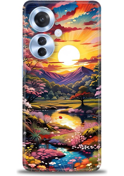 Oppo Reno 11F Ile Uyumlu Hd Baskılı Silikon (Ortasertlikte) Kılıf - 329