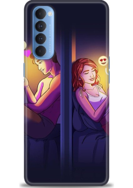 Oppo Reno 4 Pro Ile Uyumlu Hd Baskılı Silikon (Ortasertlikte) Kılıf - 999