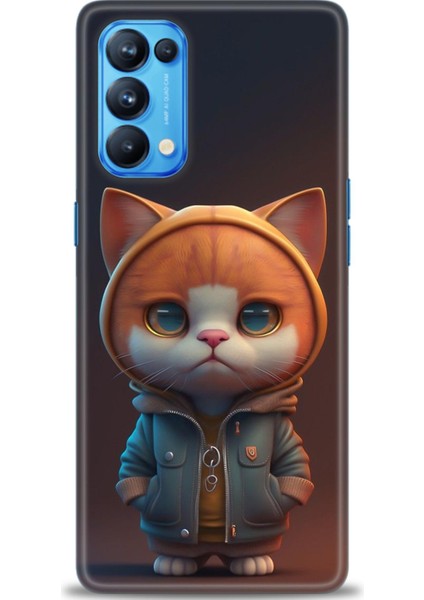 Oppo Reno 5 Pro Ile Uyumlu Hd Baskılı Silikon (Ortasertlikte) Kılıf - 340