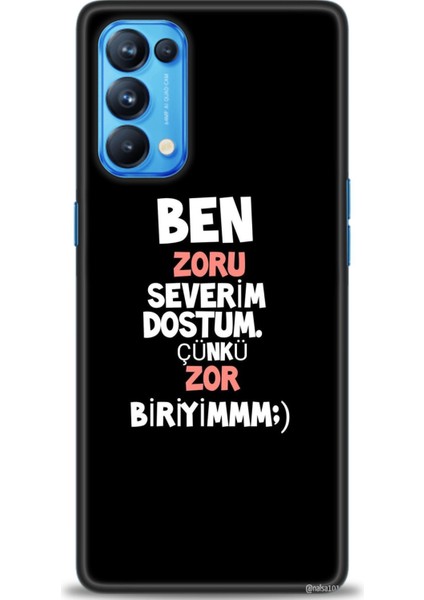 Oppo Reno 5 Pro Ile Uyumlu Hd Baskılı Silikon (Ortasertlikte) Kılıf - 203
