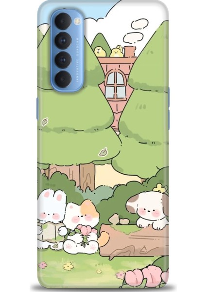Oppo Reno 4 Pro Ile Uyumlu Hd Baskılı Silikon (Ortasertlikte) Kılıf - 890