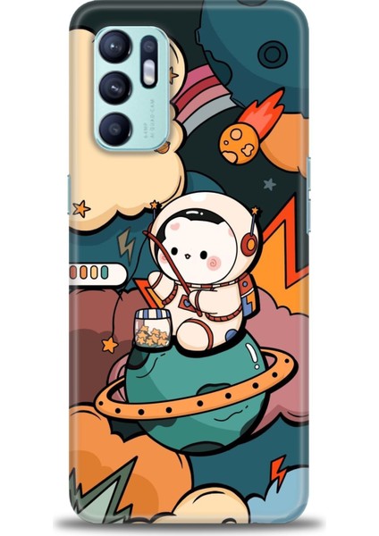 Oppo Reno 6 Ile Uyumlu Hd Baskılı Silikon (Ortasertlikte) Kılıf - 99