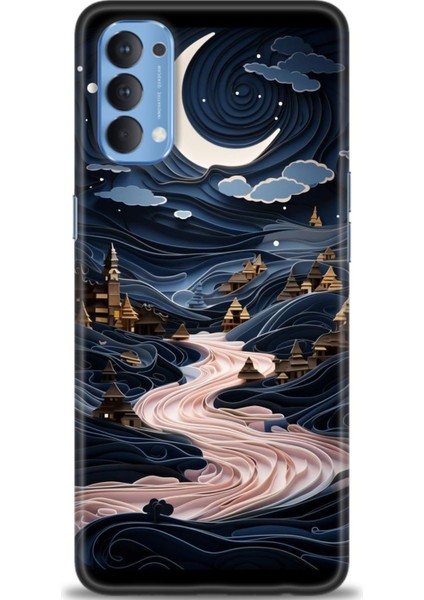 Oppo Reno 4 Ile Uyumlu Hd Baskılı Silikon (Ortasertlikte) Kılıf - 618