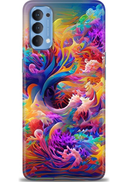 Oppo Reno 4 Ile Uyumlu Hd Baskılı Silikon (Ortasertlikte) Kılıf - 805