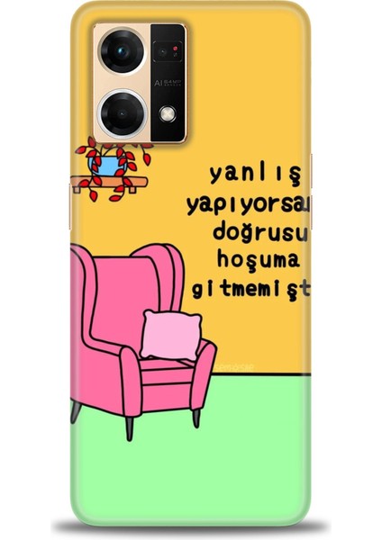 Oppo Reno 7 Ile Uyumlu Hd Baskılı Silikon (Ortasertlikte) Kılıf - 210