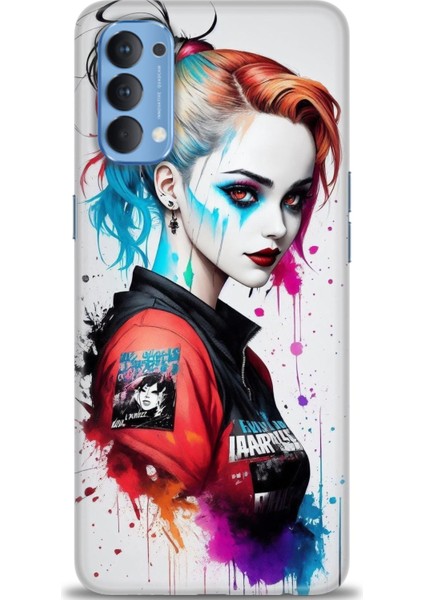 Oppo Reno 4 Ile Uyumlu Hd Baskılı Silikon (Ortasertlikte) Kılıf - 437