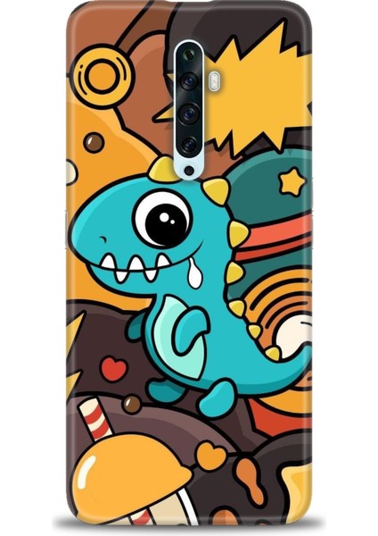 Oppo Reno 2z Ile Uyumlu Hd Baskılı Silikon (Ortasertlikte) Kılıf - 491
