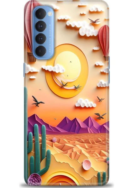 Oppo Reno 4 Pro Ile Uyumlu Hd Baskılı Silikon (Ortasertlikte) Kılıf - 849