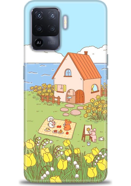 Oppo Reno 5 Lite Ile Uyumlu Hd Baskılı Silikon (Ortasertlikte) Kılıf - 827