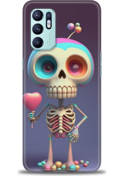Oppo Reno 6 Ile Uyumlu Hd Baskılı Silikon (Ortasertlikte) Kılıf - 795