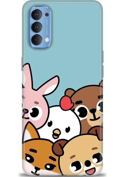 Oppo Reno 4 Ile Uyumlu Hd Baskılı Silikon (Ortasertlikte) Kılıf - 684