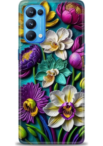 Oppo Reno 5 Pro Ile Uyumlu Hd Baskılı Silikon (Ortasertlikte) Kılıf - 420