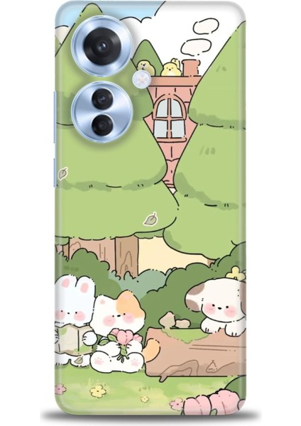 Oppo Reno 11F Ile Uyumlu Hd Baskılı Silikon (Ortasertlikte) Kılıf - 890