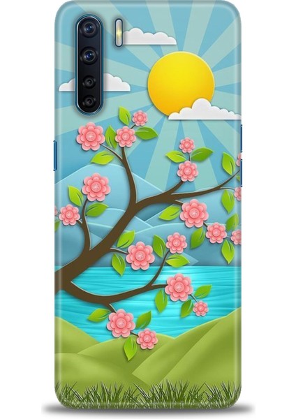 Oppo A91 Ile Uyumlu Hd Baskılı Silikon (Ortasertlikte) Kılıf - 746