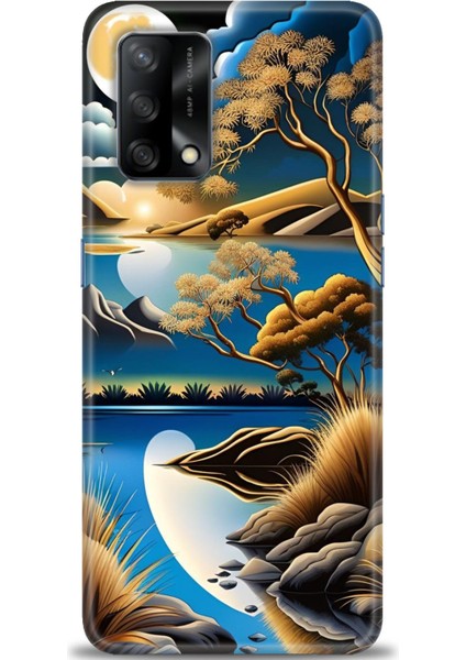 Oppo A74 Ile Uyumlu Hd Baskılı Silikon (Ortasertlikte) Kılıf - 723