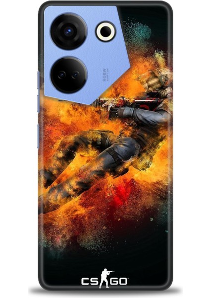 Tecno Camon 20 Pro 4g (CK7N)İLE Uyumlu Hd Baskılı Silikon (Ortasertlikte) Kılıf - 790