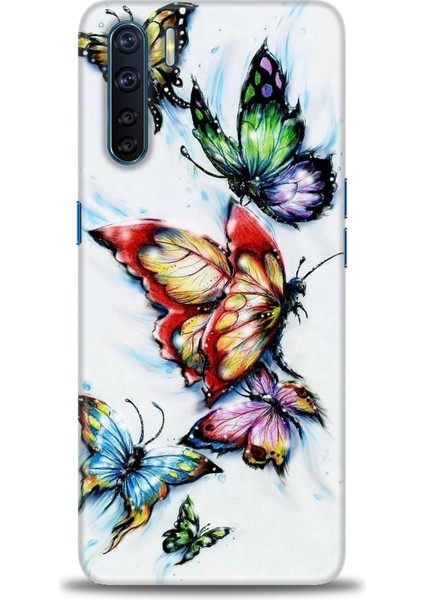 Oppo Reno 3 Ile Uyumlu Hd Baskılı Silikon (Ortasertlikte) Kılıf - 525