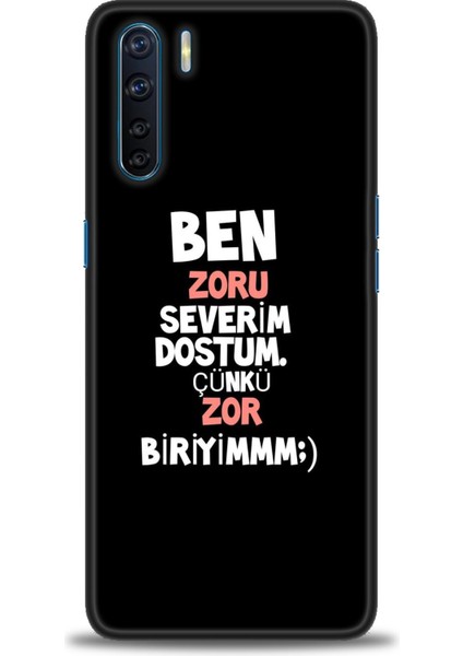 Oppo A91 Ile Uyumlu Hd Baskılı Silikon (Ortasertlikte) Kılıf - 203