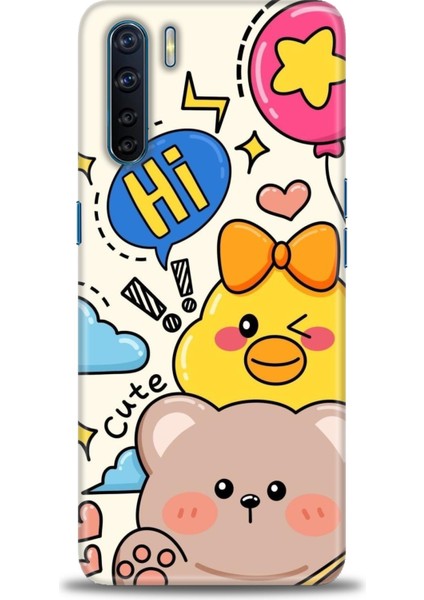 Oppo A91 Ile Uyumlu Hd Baskılı Silikon (Ortasertlikte) Kılıf - 651