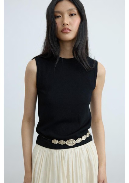 Siyah Lea Triko Bluz fırsatları