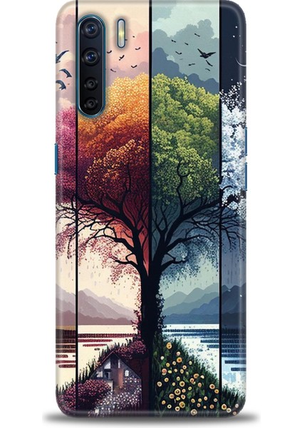 Oppo Reno 3 Ile Uyumlu Hd Baskılı Silikon (Ortasertlikte) Kılıf - 624