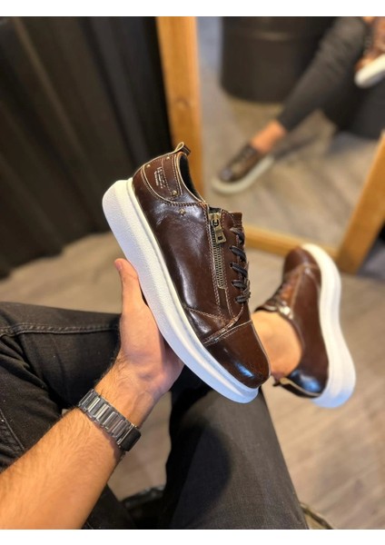 Knack Yüksek Taban Günlük Ayakkabı 555 Parlak Kahverengi modelleri