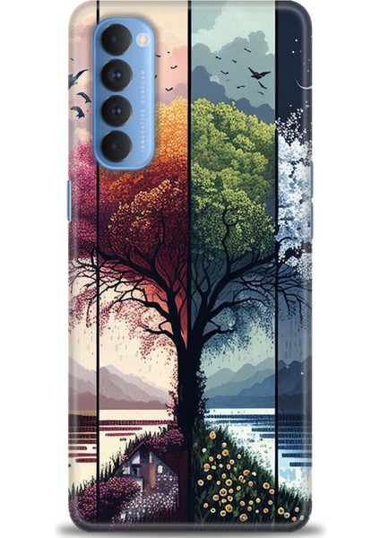 Oppo Reno 4 Pro Ile Uyumlu Hd Baskılı Silikon (Ortasertlikte) Kılıf - 624