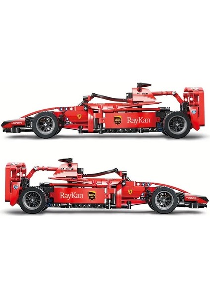F1 Formula Yarış Aracı 6+ Yaş 455 Parça Pull Back Çek Bırak LEGO Yapı Blok Hediyelik Oyuncak