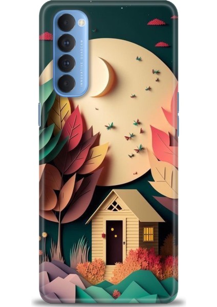 Oppo Reno 4 Pro Ile Uyumlu Hd Baskılı Silikon (Ortasertlikte) Kılıf - 627