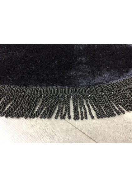 Shareton Oval Siyah 3'lü Burgu Saçaklı Banyo Paspası Seti Püsküllü Klozet Takımı fırsatları