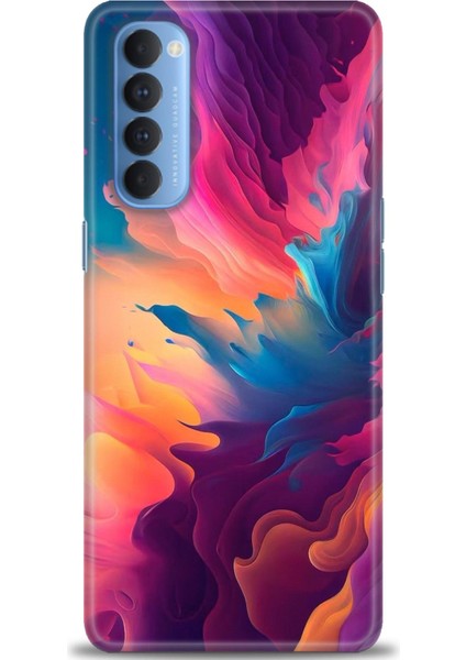Oppo Reno 4 Pro Ile Uyumlu Hd Baskılı Silikon (Ortasertlikte) Kılıf - 214