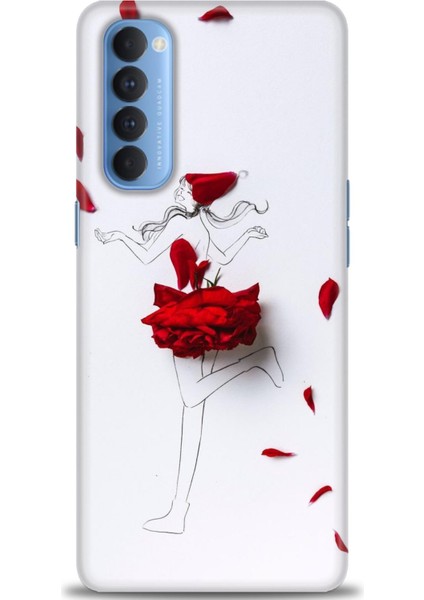 Oppo Reno 4 Pro Ile Uyumlu Hd Baskılı Silikon (Ortasertlikte) Kılıf - 735
