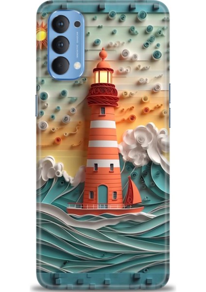 Oppo Reno 4 Ile Uyumlu Hd Baskılı Silikon (Ortasertlikte) Kılıf - 881