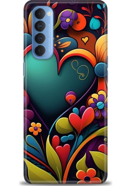 Oppo Reno 4 Pro Ile Uyumlu Hd Baskılı Silikon (Ortasertlikte) Kılıf - 534