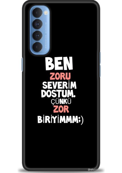 Oppo Reno 4 Pro Ile Uyumlu Hd Baskılı Silikon (Ortasertlikte) Kılıf - 203