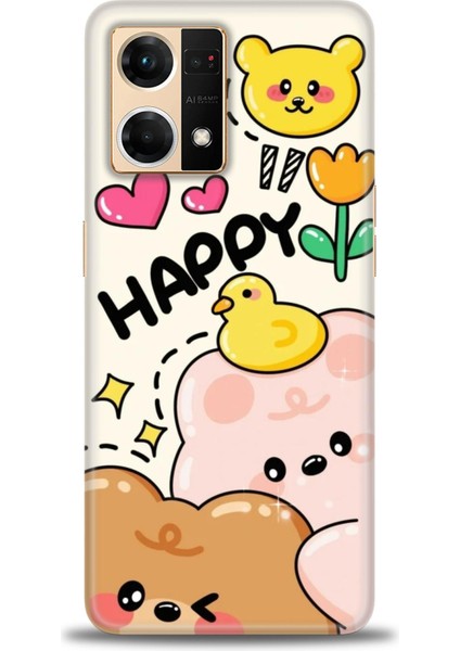 Oppo Reno 7 Ile Uyumlu Hd Baskılı Silikon (Ortasertlikte) Kılıf - 302