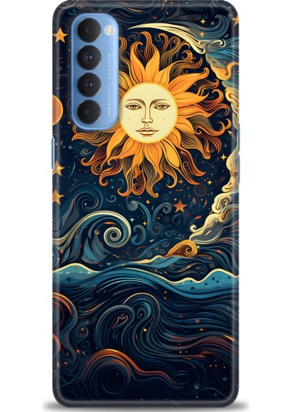 Oppo Reno 4 Pro Ile Uyumlu Hd Baskılı Silikon (Ortasertlikte) Kılıf - 498