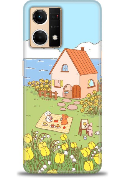 Oppo Reno 7 Ile Uyumlu Hd Baskılı Silikon (Ortasertlikte) Kılıf - 827