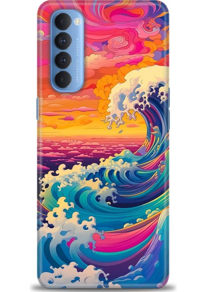Oppo Reno 4 Pro Ile Uyumlu Hd Baskılı Silikon (Ortasertlikte) Kılıf - 556