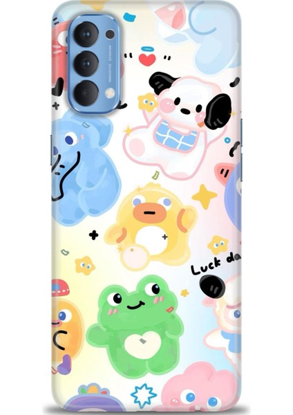 Oppo Reno 4 Ile Uyumlu Hd Baskılı Silikon (Ortasertlikte) Kılıf - 1097