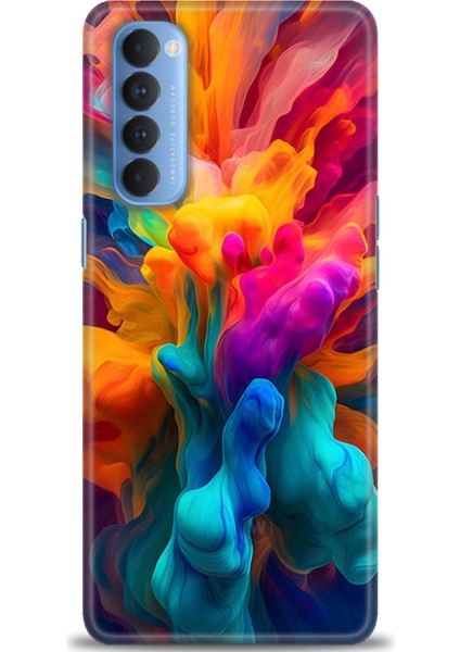 Oppo Reno 4 Pro Ile Uyumlu Hd Baskılı Silikon (Ortasertlikte) Kılıf - 43