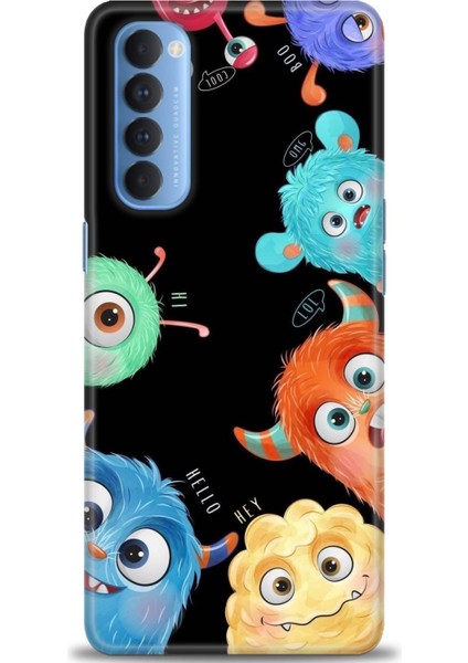 Oppo Reno 4 Pro Ile Uyumlu Hd Baskılı Silikon (Ortasertlikte) Kılıf - 875