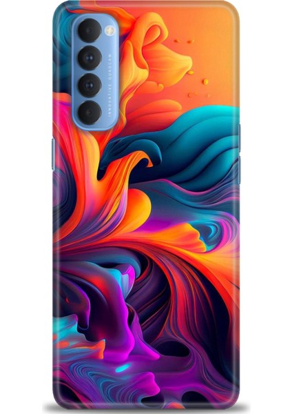 Oppo Reno 4 Pro Ile Uyumlu Hd Baskılı Silikon (Ortasertlikte) Kılıf - 213