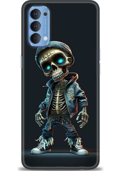 Oppo Reno 4 Ile Uyumlu Hd Baskılı Silikon (Ortasertlikte) Kılıf - 433