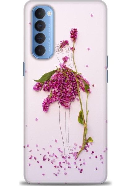 Oppo Reno 4 Pro Ile Uyumlu Hd Baskılı Silikon (Ortasertlikte) Kılıf - 736