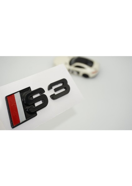 S3 Siyah Gri Kırmızı Bagaj Logo Audi Ile Uyumlu