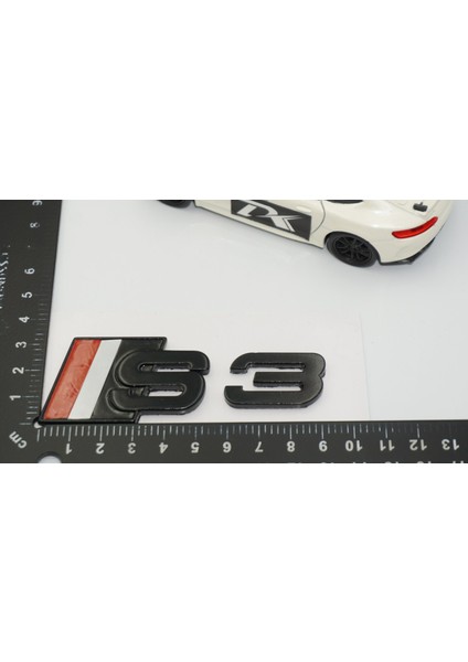S3 Siyah Gri Kırmızı Bagaj Logo Audi Ile Uyumlu