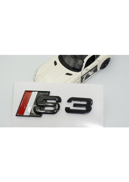 S3 Siyah Gri Kırmızı Bagaj Logo Audi Ile Uyumlu
