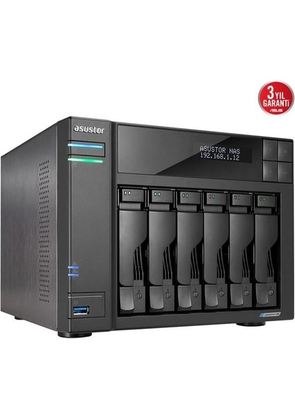 AS6706T-8GB Celeron Qc- 8gb Ram- 6-Diskli Nas Server (Disksiz)